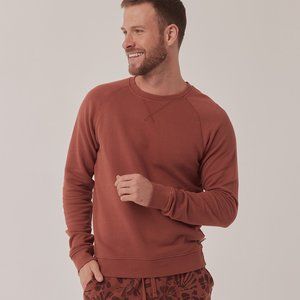 PACT - The Downtime Organic Sweatshirt WALNUT size M french terry NWT